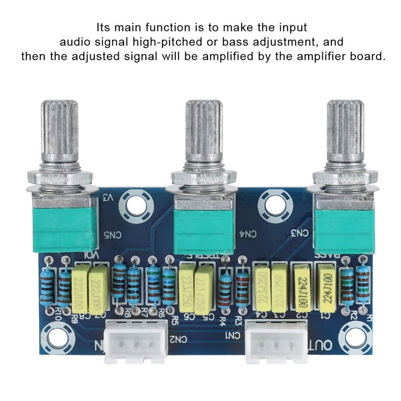 ZERONE Preamplifier Module Board 3 Channels Pre-Amplifier Module Toning Board for Audio XH2.54 3P Socket - Image 3